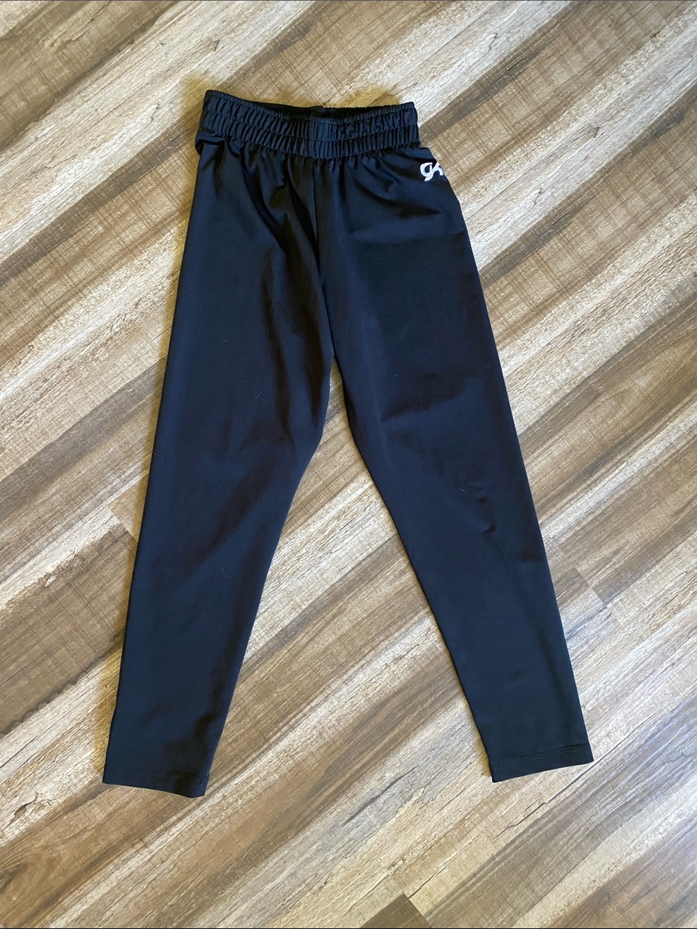 GK Black Kids Warm-up Pants with Elastic Waistband